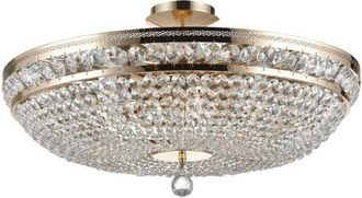 Maytoni Ottilia L&aacute;mpara De Techo Semi Empotrada Oro & Cristal, 12 Luces, E14