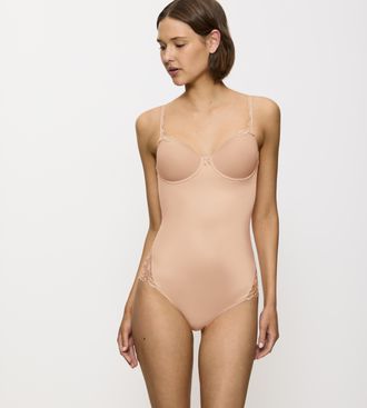 Triumph Shaping-Body TRIUMPH Modern Finesse BSWP, Damen, Gr. 75, Cup D, beige (neutral beige), Spitze, Obermaterial: 52% Polyamid, 30% Elasthan, 18% Polyester
