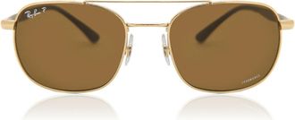 Ray-Ban RB3670CH Polarized 001/AN Mens Sunglasses Gold Size 54