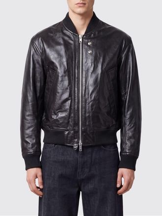 Sunflower Bomber in pelle con chiusura a zip e fondo elasticizzato