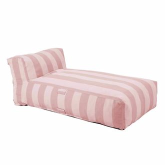 Oviala Sill&oacute;n de rayas para muebles de jard&iacute;n modulares, rosa empolvado