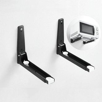 OEM 8 Piezas, Estante Para Microondas, Montaje En Pared, Estante Dom&eacute;stico, Apto Para Almacenar Microondas Y Horno, Negro, 253.520cm