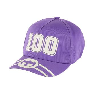 Gucci Accessoires, Heren, Paars, S, Katoen, College GG Baseball Cap