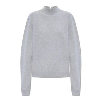 Fendi Turtlenecks, female, Gray, Size: XS Turtleneck with Tie Detail