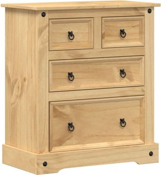 vidaXL Chest of Drawers Corona 80x43x91 cm Solid Wood Pine Vidaxl