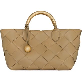 Rebecca Minkoff Mini Frankie Woven Leather Tote in Sesame at Nordstrom
