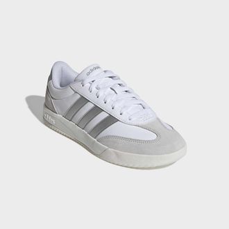 adidas Sneaker ADIDAS SPORTSWEAR VL COURT 00S, Damen, Gr. 38,5, cloud wei&szlig;, silber metallic, grau one, Leder, Synthetik, Schuhe Sneaker