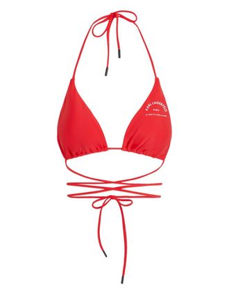 Karl Lagerfeld Triangel bikinitop - Rood