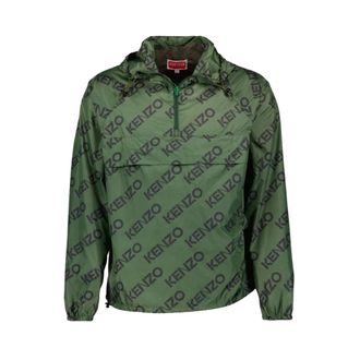 Kenzo Heren, Jassen, Groen, Maat: XS Nylon