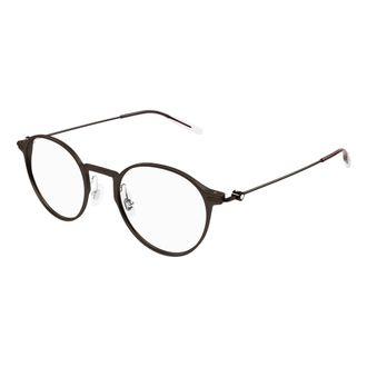 Montblanc Glasses, male, Brown, Size: 49 MM Hyperlight Round Optical Frame