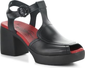 FLY London Flig Ankle Strap Platform Sandal in Black at Nordstrom, Size 10-10.5Us