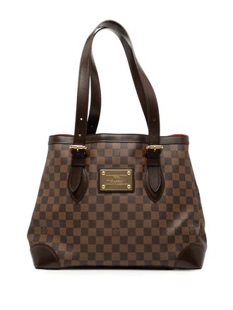 Louis Vuitton 2007 Damier Ebene Hampstead MM tote bag - unisex - Calf Leather/Fabric - One Size - Brown
