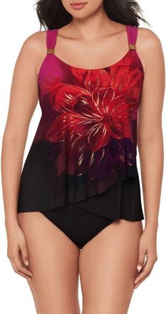Miraclesuit Petali Rosa Dazzle One-Piece Swimsuit in Black/multi at Nordstrom, Size 10