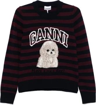 Ganni Womens Sweaters Bordeaux