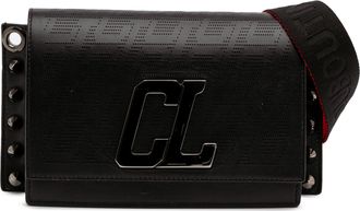 Christian Louboutin Pre-owned Womens Crossbody Studded Leather - Black - One Size