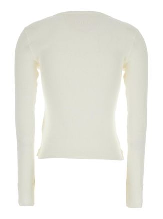 Chlo&eacute; Ribbed Cotton Long-Sleeve T-Shirt - White