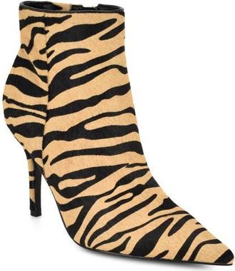 Nine West Galz Pointed Toe Bootie in Natural Stripe at Nordstrom, Size 7.5
