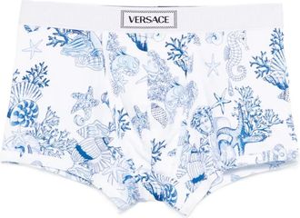 Versace Boxer con stampa - Bianco