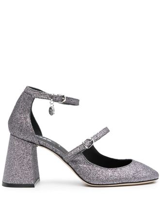 Msgm Pumps con glitter 90mm - Argento