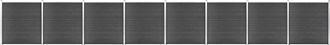 vidaXL Vidaxl - Juego De Paneles De Valla Wpc Negro 1391x186 Cm