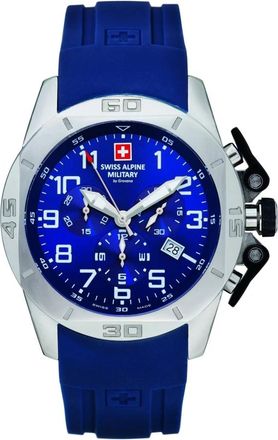 Swiss Alpine Military Zwitserse Heren Chronograaf 45mm 10Atm Tornado - unisex - Horloges - Blauw - ONE Size - Accessoires