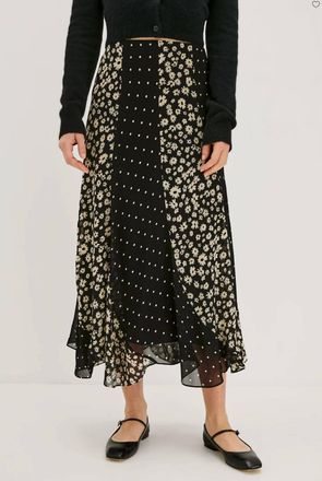 Rails Felina Midi Skirt In Daisy Dot Combo