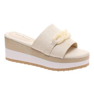 Pierre Dumas Womens Saint 3 Wedge Sandal In Cream