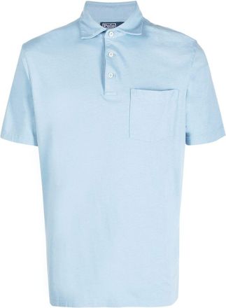 Polo Ralph Lauren patch-pocket polo shirt - men - Cotton/Linen/Flax - M - Blue