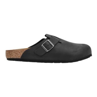 Birkenstock Schoenen, Heren, Zwart, 43 EU, Leer, Boston Natural Oiled Leather Clogs
