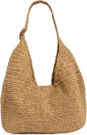 Collection XIIX Slouchy Straw Bag in Dark Natural at Nordstrom Rack