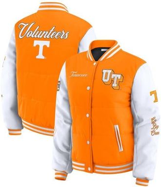 WEAR by Erin Andrews Womens WEAR by Erin Andrews Tennessee Orange Tennessee Volunteers Varsity Puffer Jacket at Nordstrom, Size Xx-Large