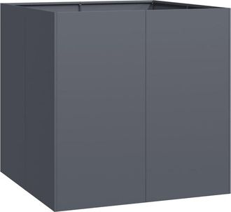 vidaXL Jardinera acero gris antracita 80x80x80 cm Vidaxl