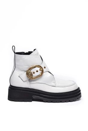 Kurt Geiger Patent Ankle Boots - White