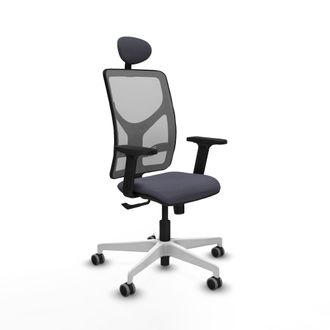 Piqueras y Crespo Silla De Oficina Piqueras Y Crespo Motilla Gris Soporte Lumbar Ajustable