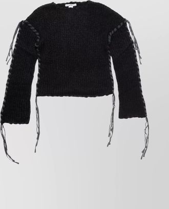 Acne Studios chunky knit crewneck fringe