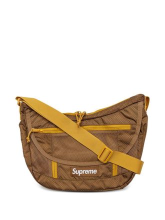 SUPREME logo-patch messenger bag - unisex - Polyamide - One Size - Brown