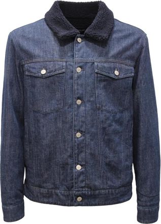 Dondup Gewatteerde spijkerjas gemaakt in Itali&euml; - Heren - Spijkerjassen - Blauw - L - Denim - Jassen