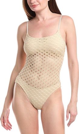 Carmen Marc Valvo Scoop Neck One-Piece
