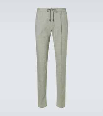 Slowear Linen wool and silk tapered pants