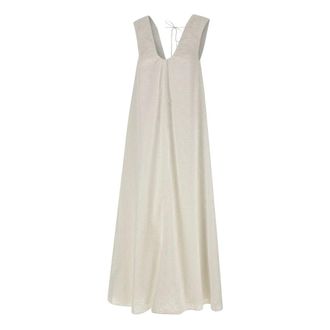 Faithfull The Brand Juana Maxi Jurk - Dames - Maxi kleedjes - Wit - M - Katoen - Kleedjes