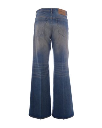 Haikure Flared Cotton Jeans - Blue