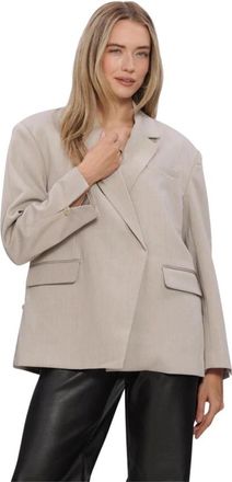 Moss Copenhagen Marceli Oversized Blazer - Dames - Jassen - Beige - Maat: Xs/S