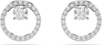 Swarovski Kristal Stud Oorbellen Elegant Sieraden - Dames - Oorbellen - Grijs - ONE Size - Accessoires