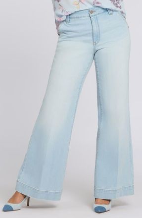 NYDJ Mia High Waist Palazzo Flare Jeans in Sky Valley at Nordstrom, Size 12