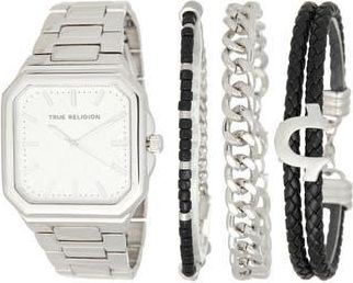 True Religion Square Quartz Bracelet Watch, 40mm in Silver at Nordstrom Rack