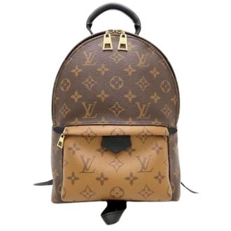 Louis Vuitton Pre-owned Vintage Canvas Rugzak - Dames - Vintage Rugzakken - Bruin - ONE Size - Leer - Vintage