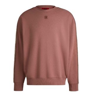 HUGO BOSS Hugo Heren-sweatshirt van katoen met Red Label-logo (Roze)