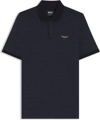 BOSS x ASTON MARTIN polo shirt in wool-cotton piqu&eacute;