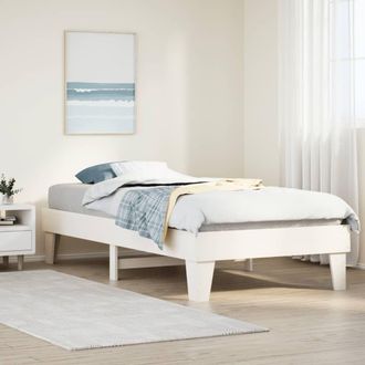 Berkfield Home Bed Frame without Mattress White 90x190 cm Single Solid Wood Pine