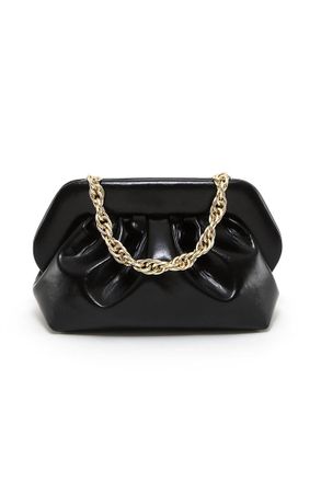Themoir&egrave; Womens Bios Vegan Patent Leather Bag In Shiny Black